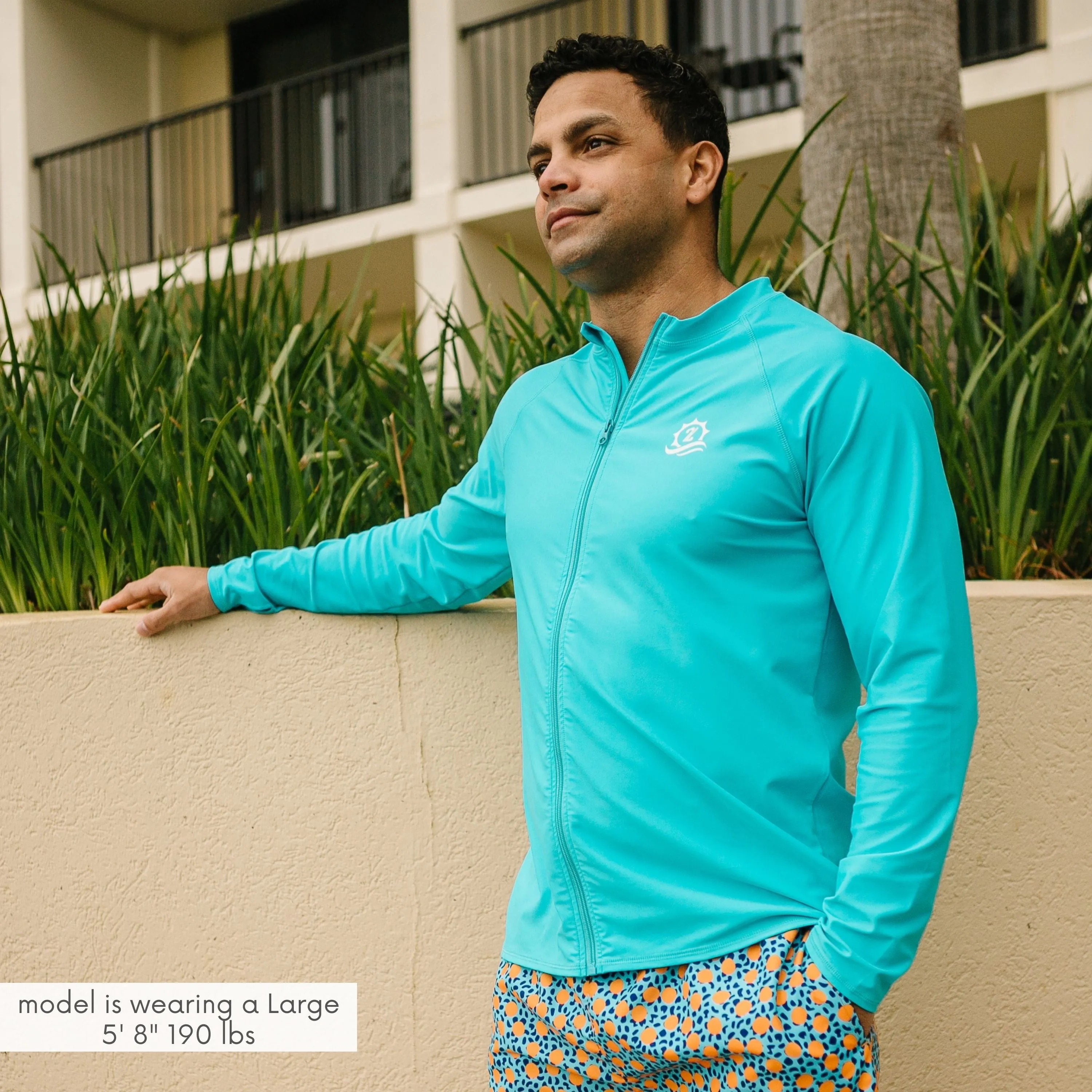 Men's Long Sleeve Rash Guard | “Scuba Blue”