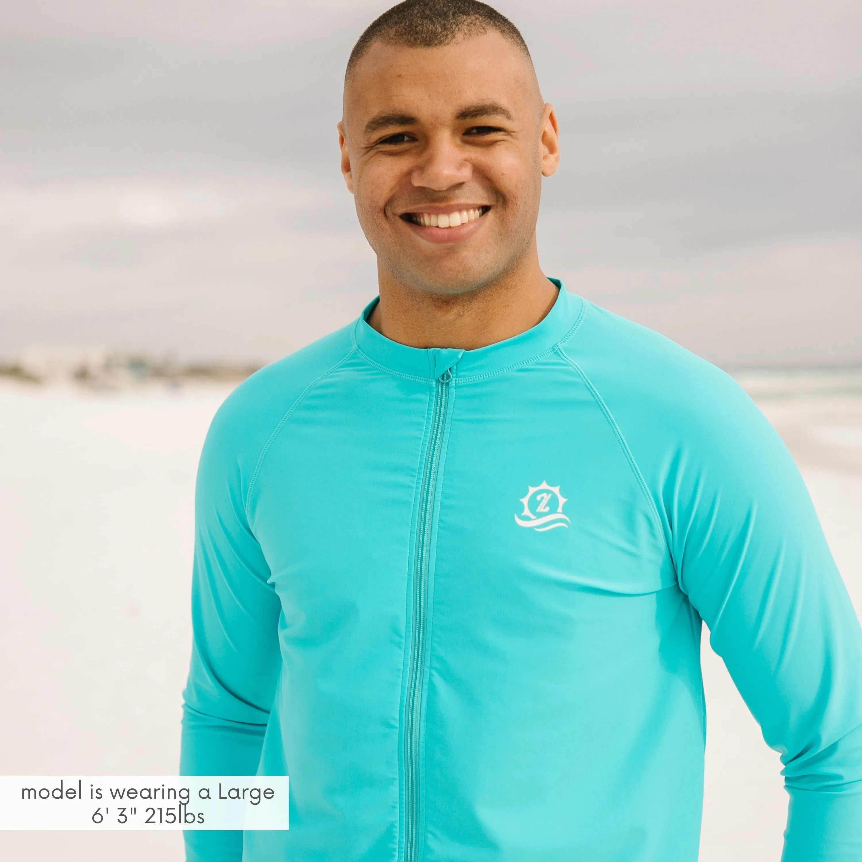 Men's Long Sleeve Rash Guard | “Scuba Blue”