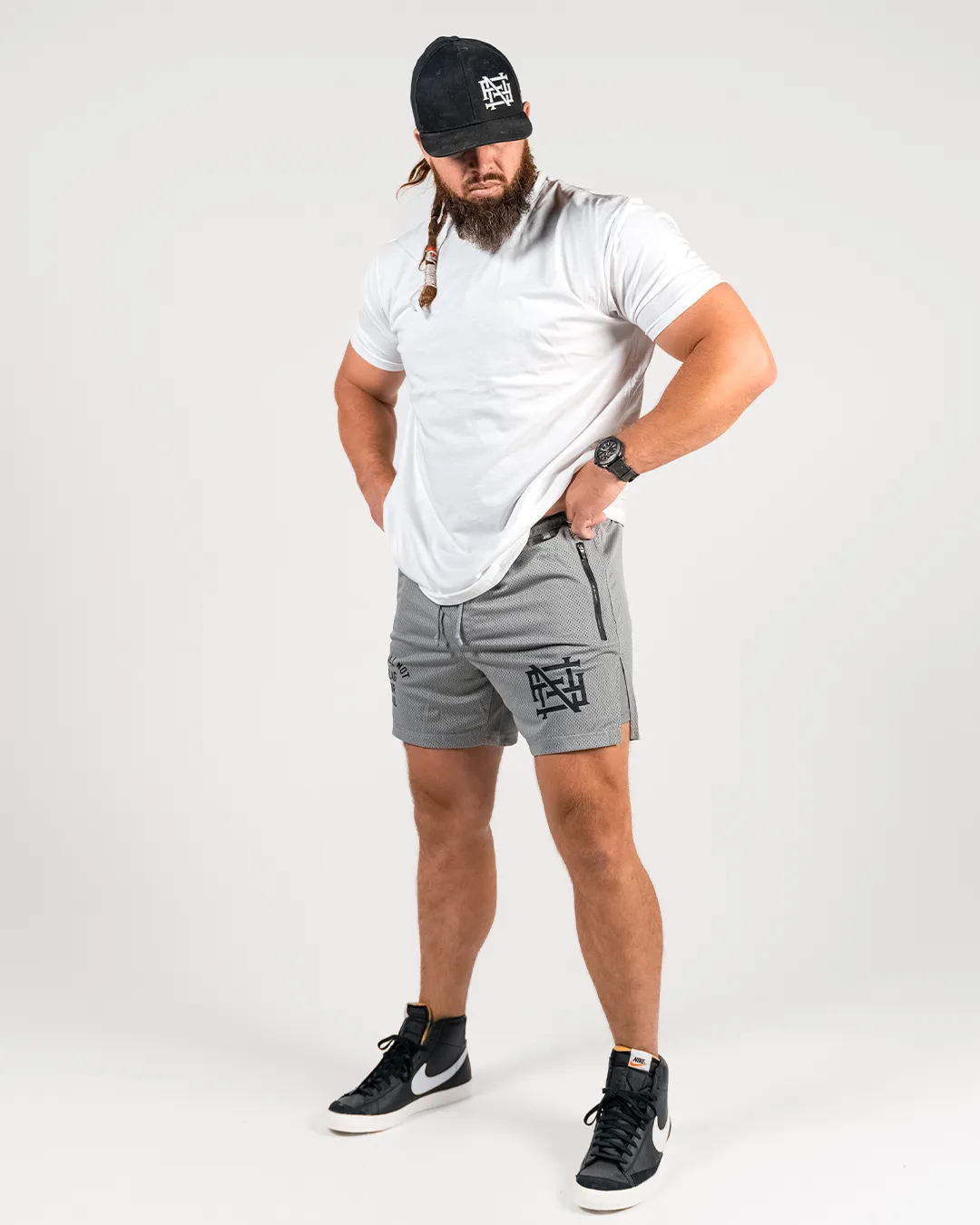 MENS MOMENTUM MESH SHORTS - GREY