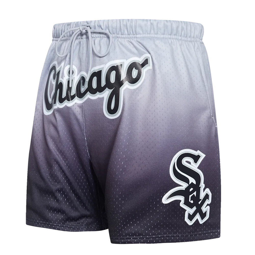 MLB CHICAGO WHITE SOX TEAM OMBRE MEN'S MESH SHORT (BLACK/GRAY)