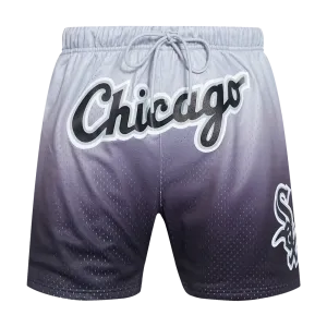 MLB CHICAGO WHITE SOX TEAM OMBRE MEN'S MESH SHORT (BLACK/GRAY)