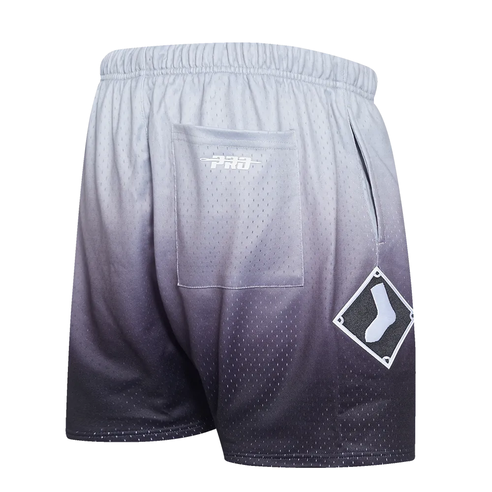 MLB CHICAGO WHITE SOX TEAM OMBRE MEN'S MESH SHORT (BLACK/GRAY)