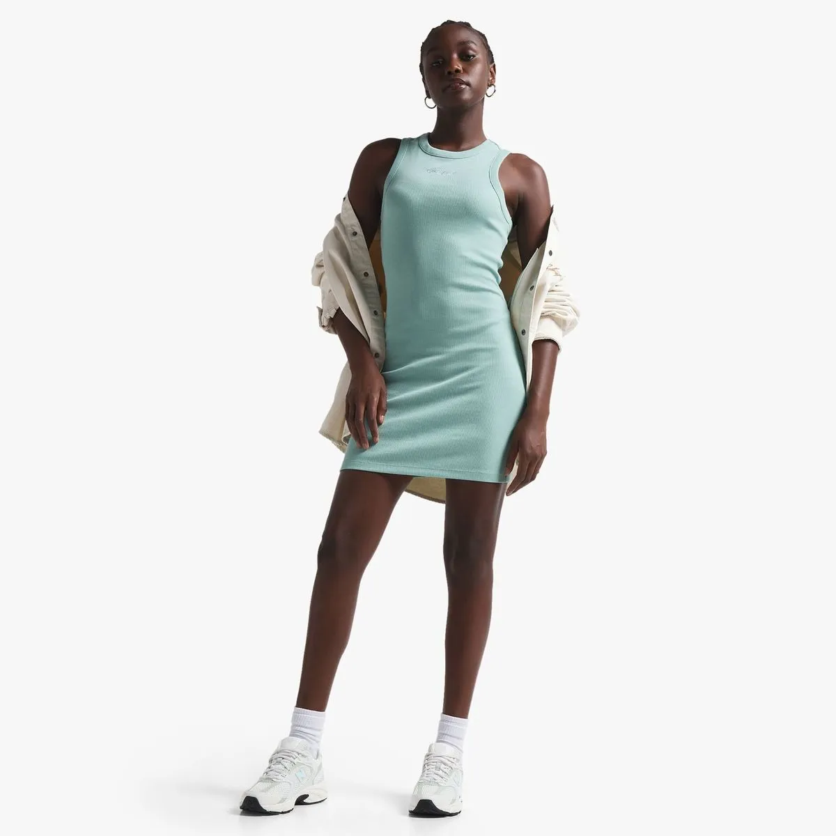 Mom and Daughter Matching Bodycon Sleeveless Rib-knit Dress