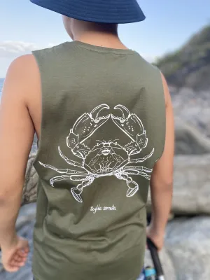 Mud Crab Tank - Army Green