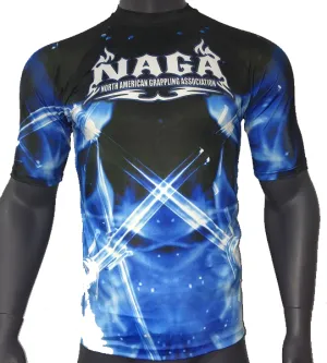 NAGA BLUE FLAME RASH GUARD