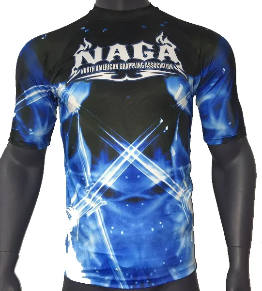 NAGA BLUE FLAME RASH GUARD