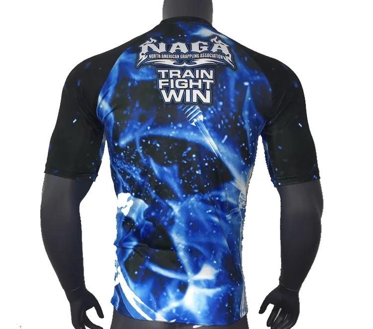 NAGA BLUE FLAME RASH GUARD