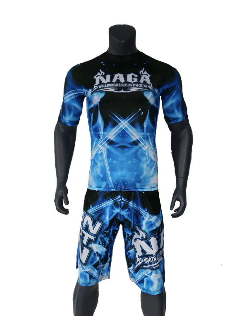 NAGA BLUE FLAME RASH GUARD