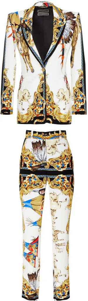 Native Print Blazer and Pant Set