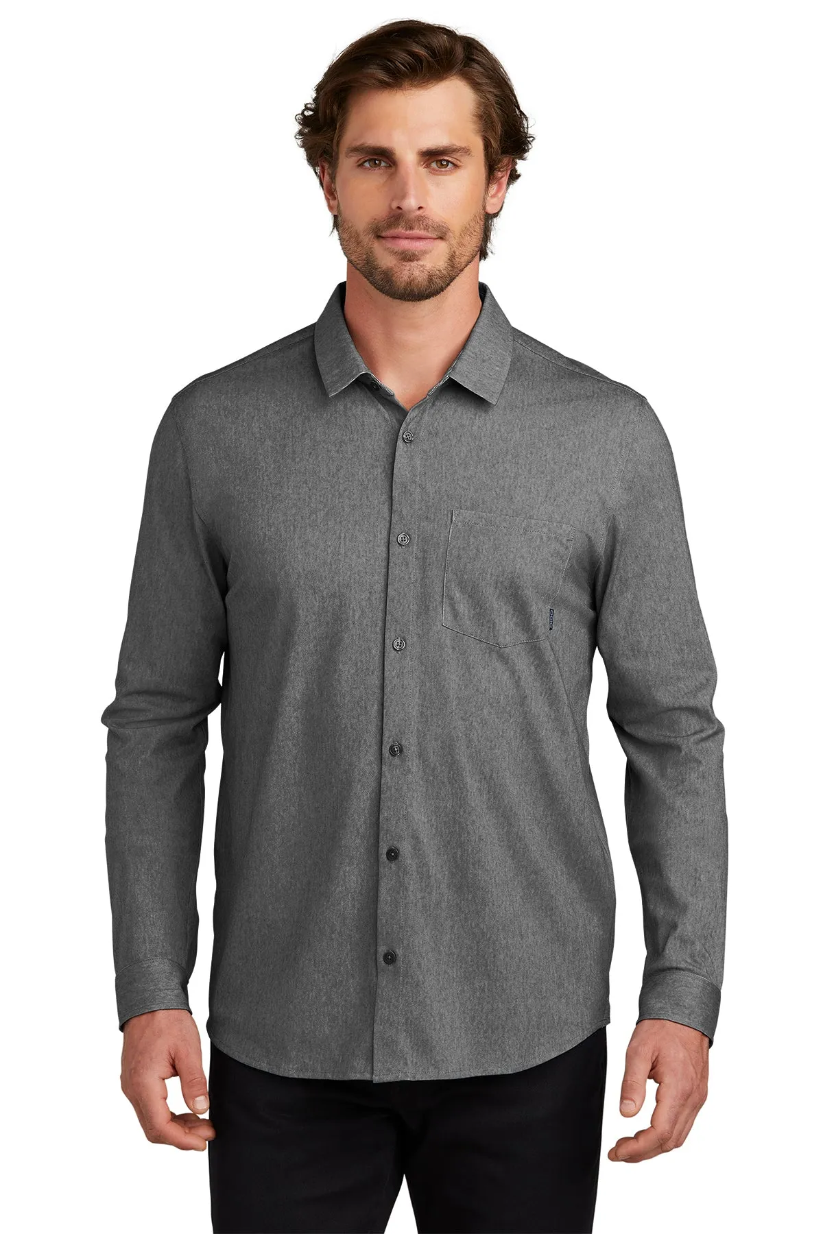 OGIO Extend Customzied Button Downs, Blacktop Heather
