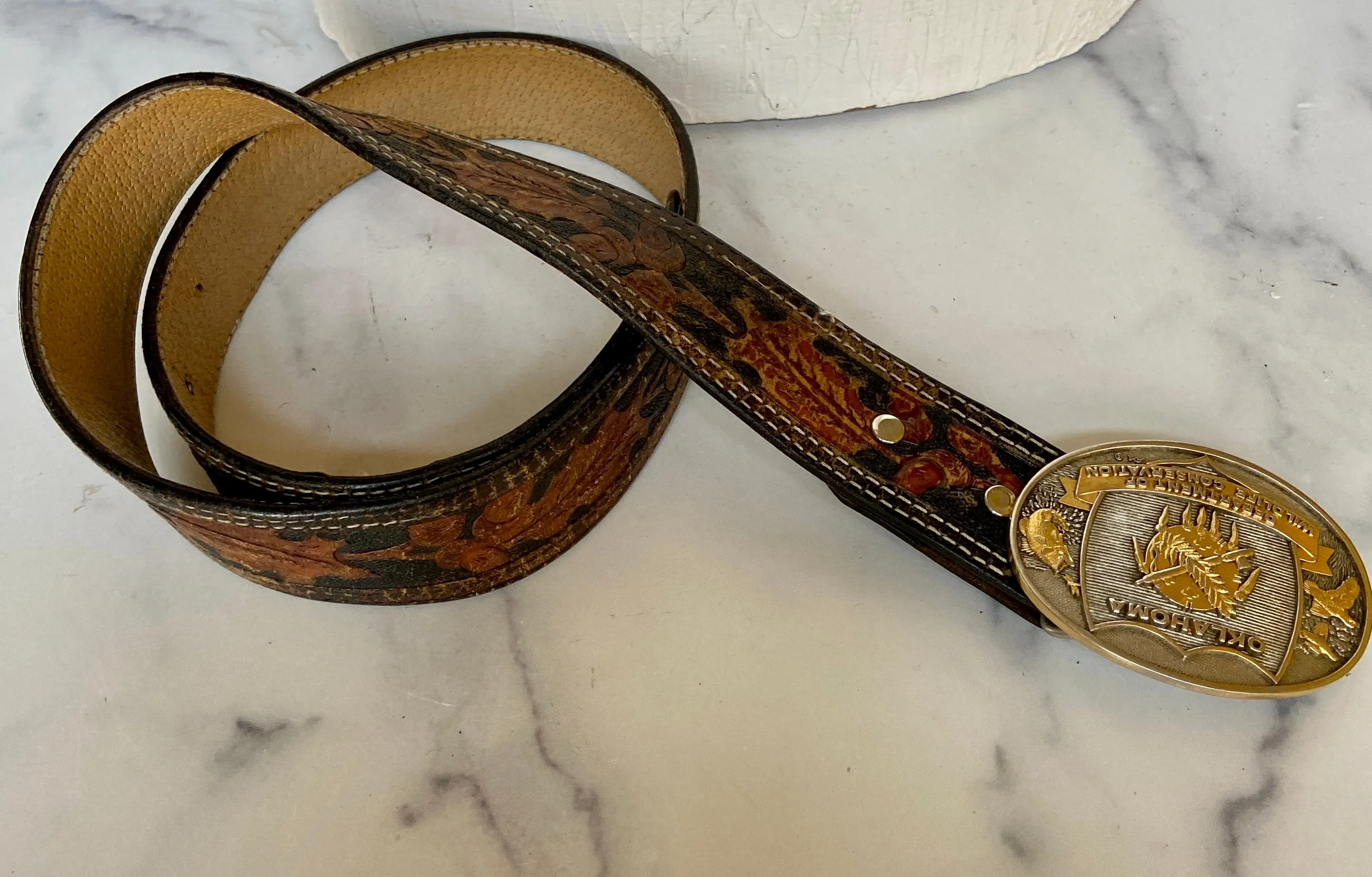 Oklahoma tooled belt