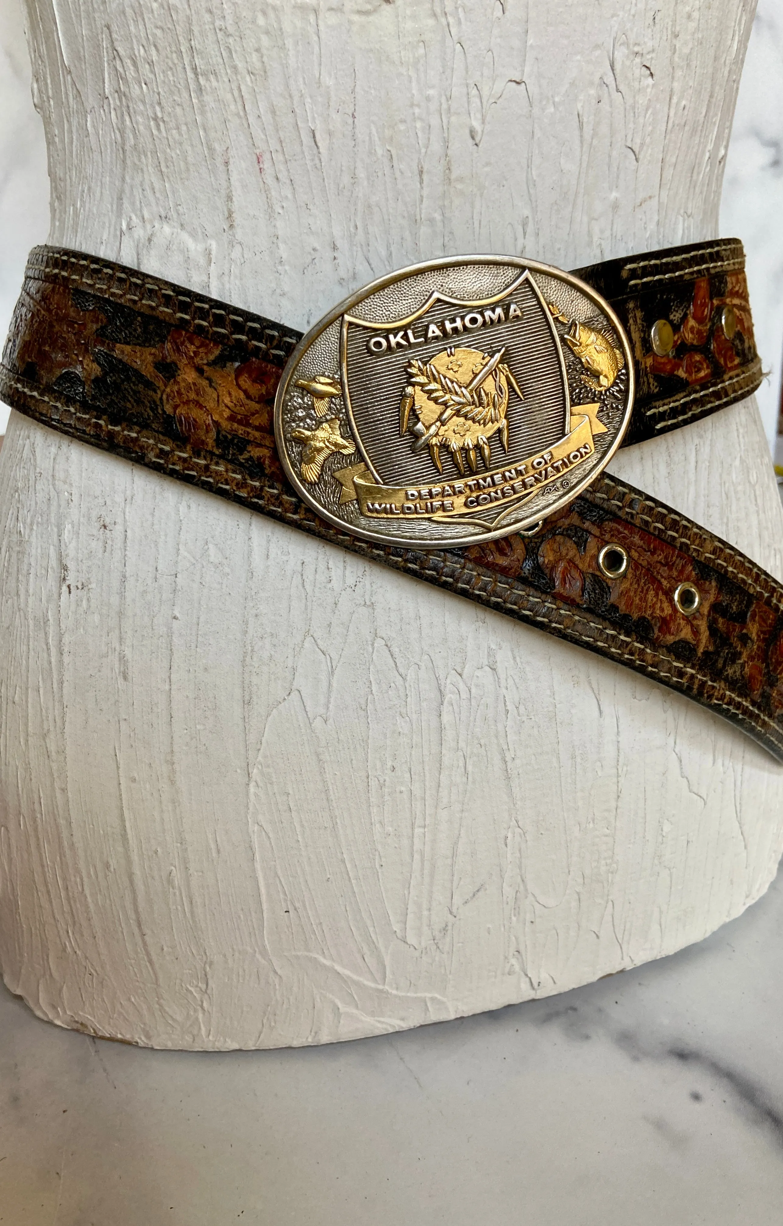 Oklahoma tooled belt