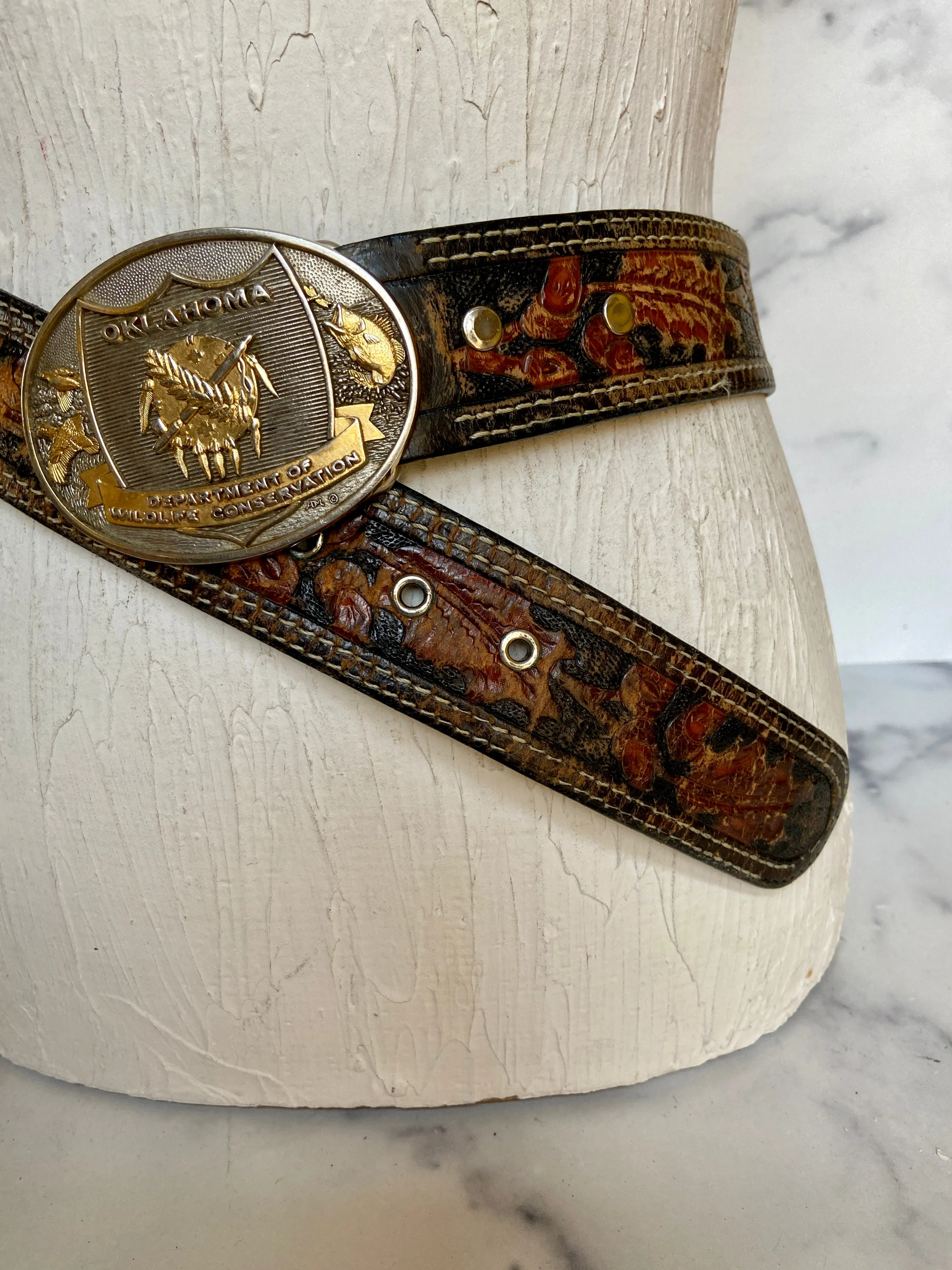 Oklahoma tooled belt