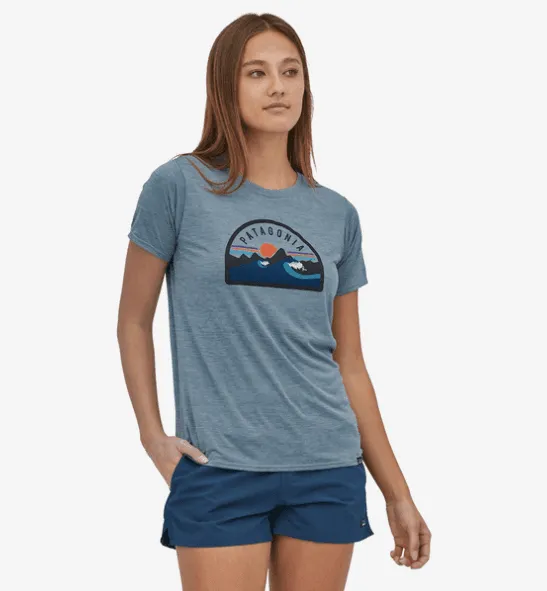 Patagonia Capilene Cool Daily Graphic Shirt Boardie Badge: Light Plume Grey X-Dye