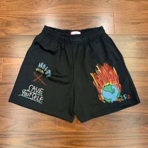 Personalized printed mesh shorts