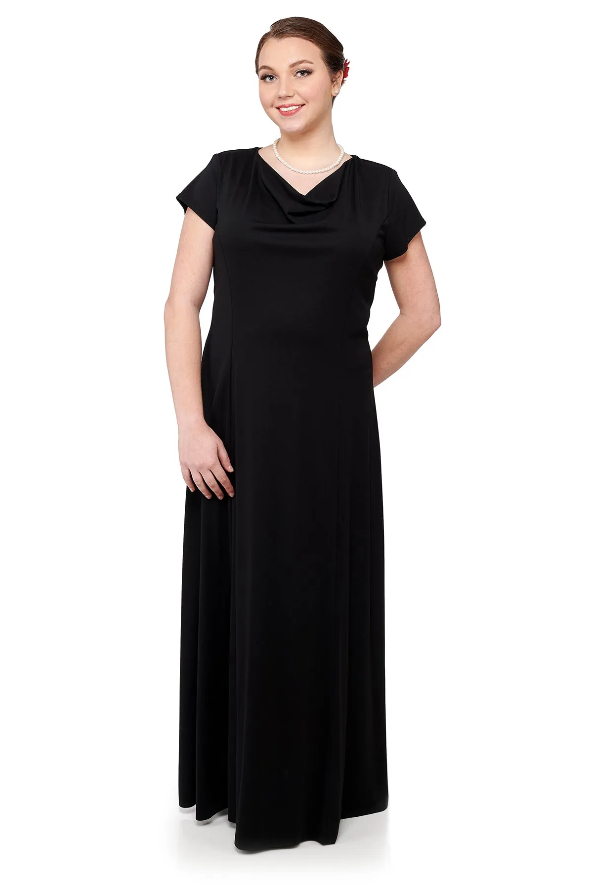 PIPPA (Style #113) - Cowl Neck, Cap Sleeve Dress