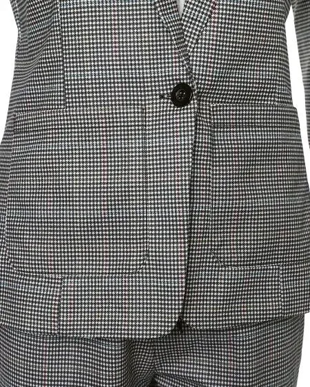 Plaid Blazer & Drawstring Pants Combo
