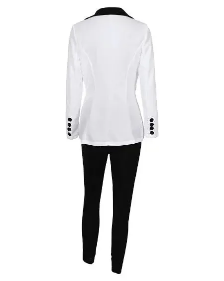 Plain Pants & Double Breasted Blazer Set