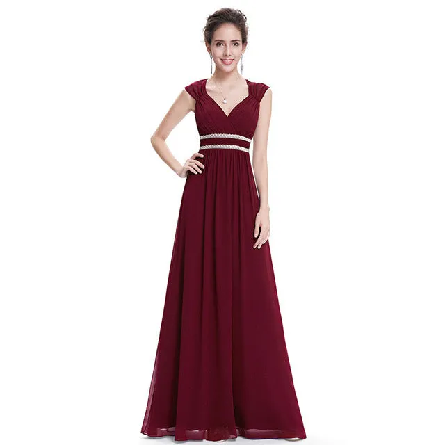 Plus Size Bridesmaid Dresses 2020 Elegant Cheap Chiffon Party Gowns Beading Empire Hollow Out Formal Party Dresses for Wedding