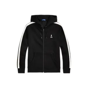 Polo Ralph Lauren Double Knit Full-Zip Hoodie (Black/White)