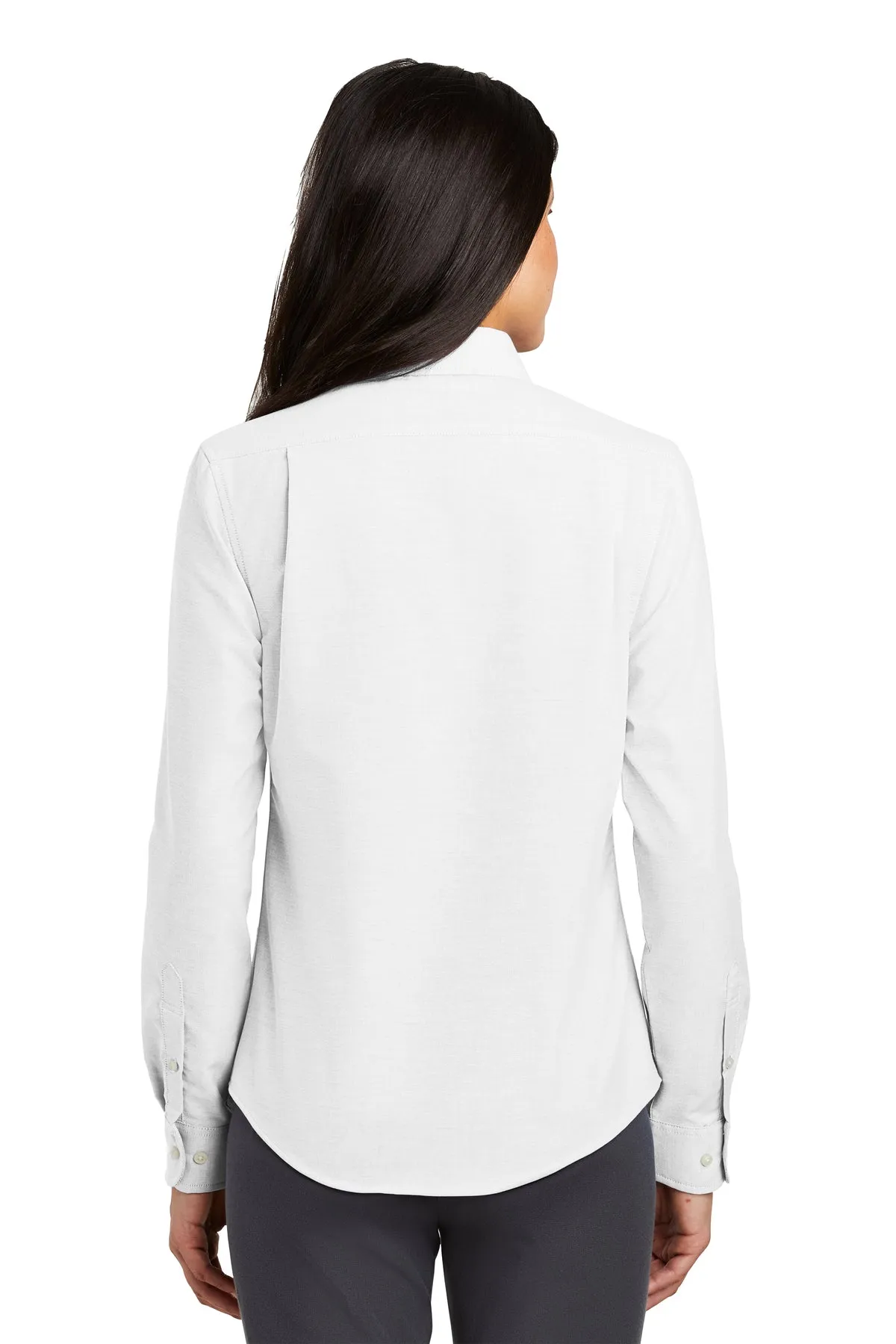 Port Authority Ladies SuperPro Oxford Shirt, White [GuidePoint Security]