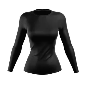 Premium Black Women's BJJ Rash Guard