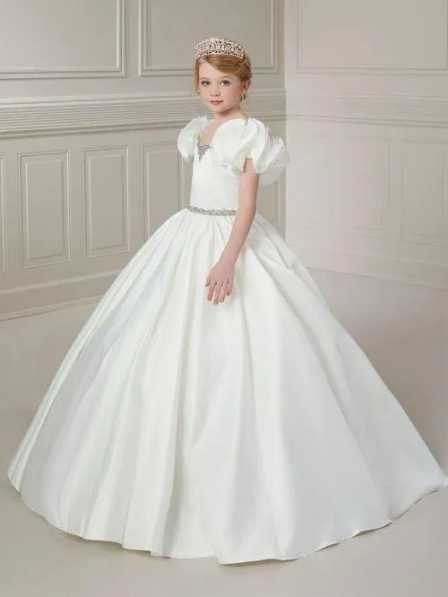 Puff Sleeve Girls Ballgown |