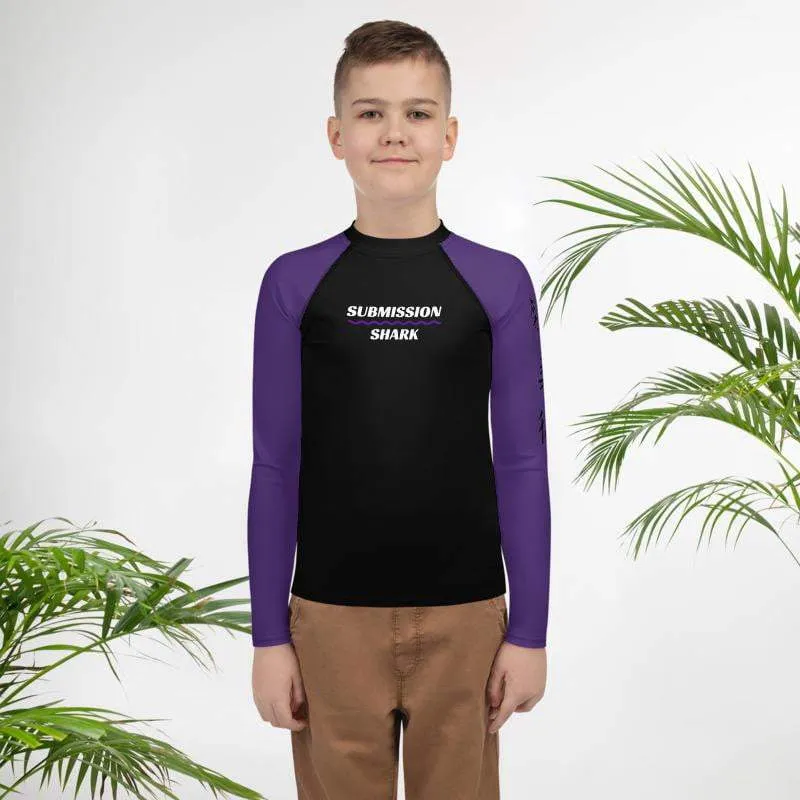 Purple SS Premium Standard ~ Youth Rash Guard