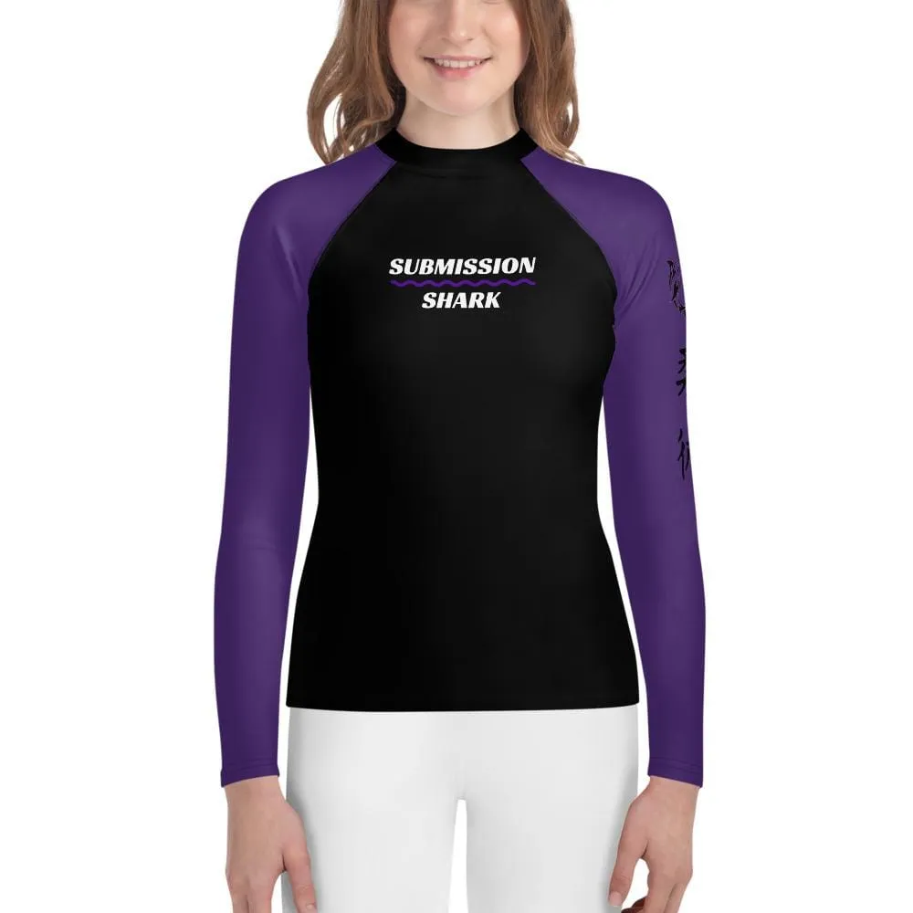 Purple SS Premium Standard ~ Youth Rash Guard