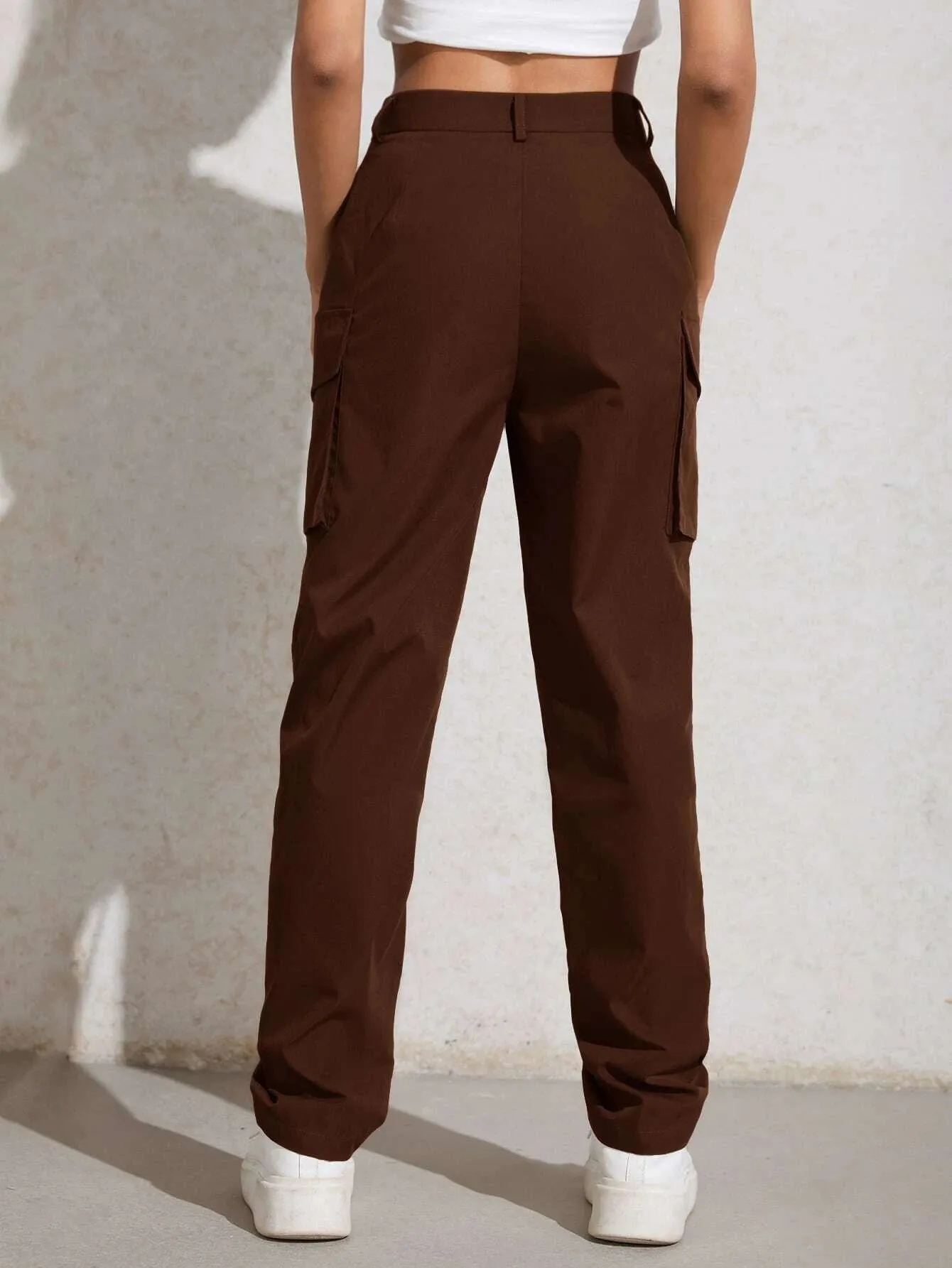 Regular Fit Flap Pocket Zipper Pants