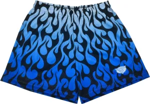 RF Mesh Flame Shorts - Black/Blue
