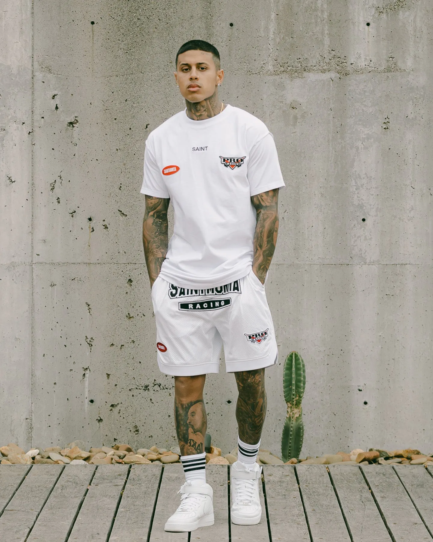 Saint Morta Pro Racing Basketball Shorts White