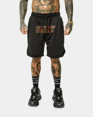 Saint Morta Workshop Basketball Shorts Black/Orange