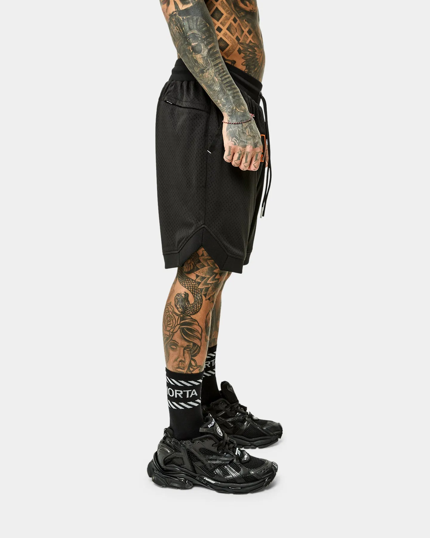 Saint Morta Workshop Basketball Shorts Black/Orange