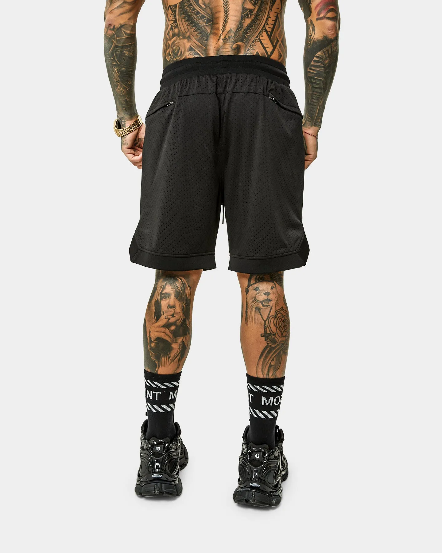 Saint Morta Workshop Basketball Shorts Black/Orange