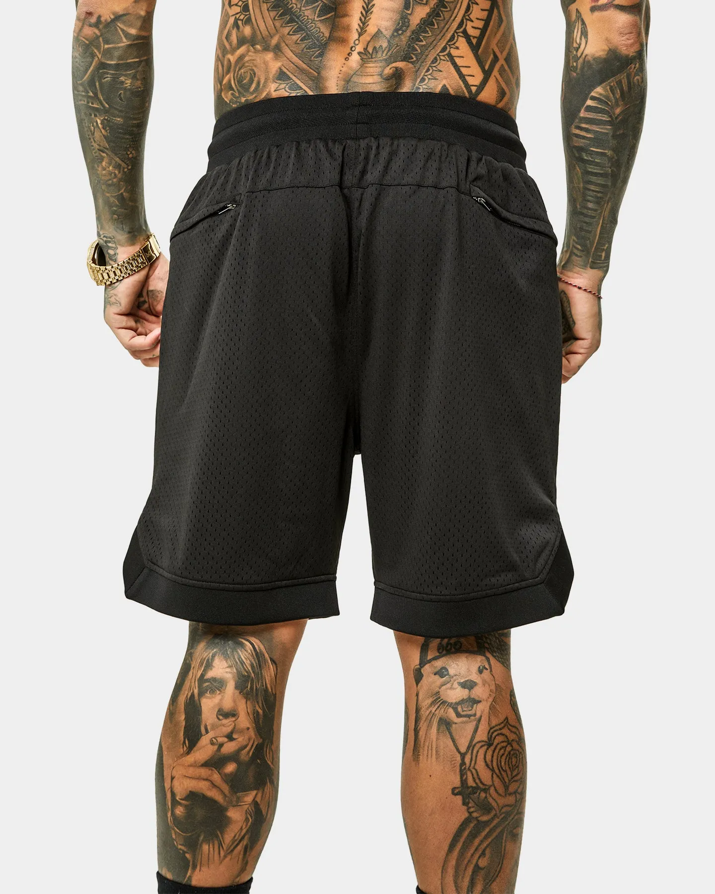 Saint Morta Workshop Basketball Shorts Black/Orange