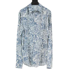 SHAWN x Dior All Over Print Silk Button Down