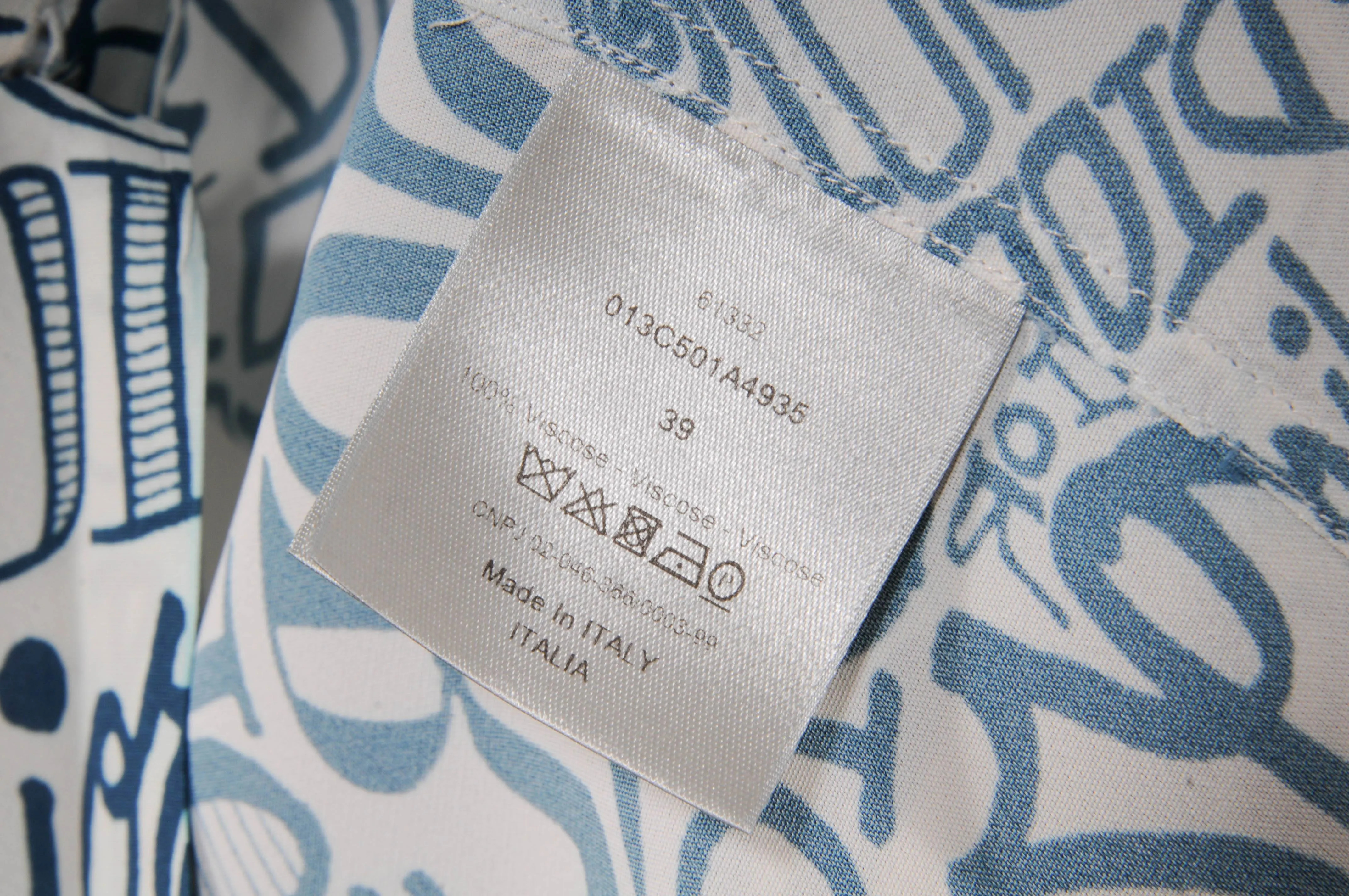 SHAWN x Dior All Over Print Silk Button Down