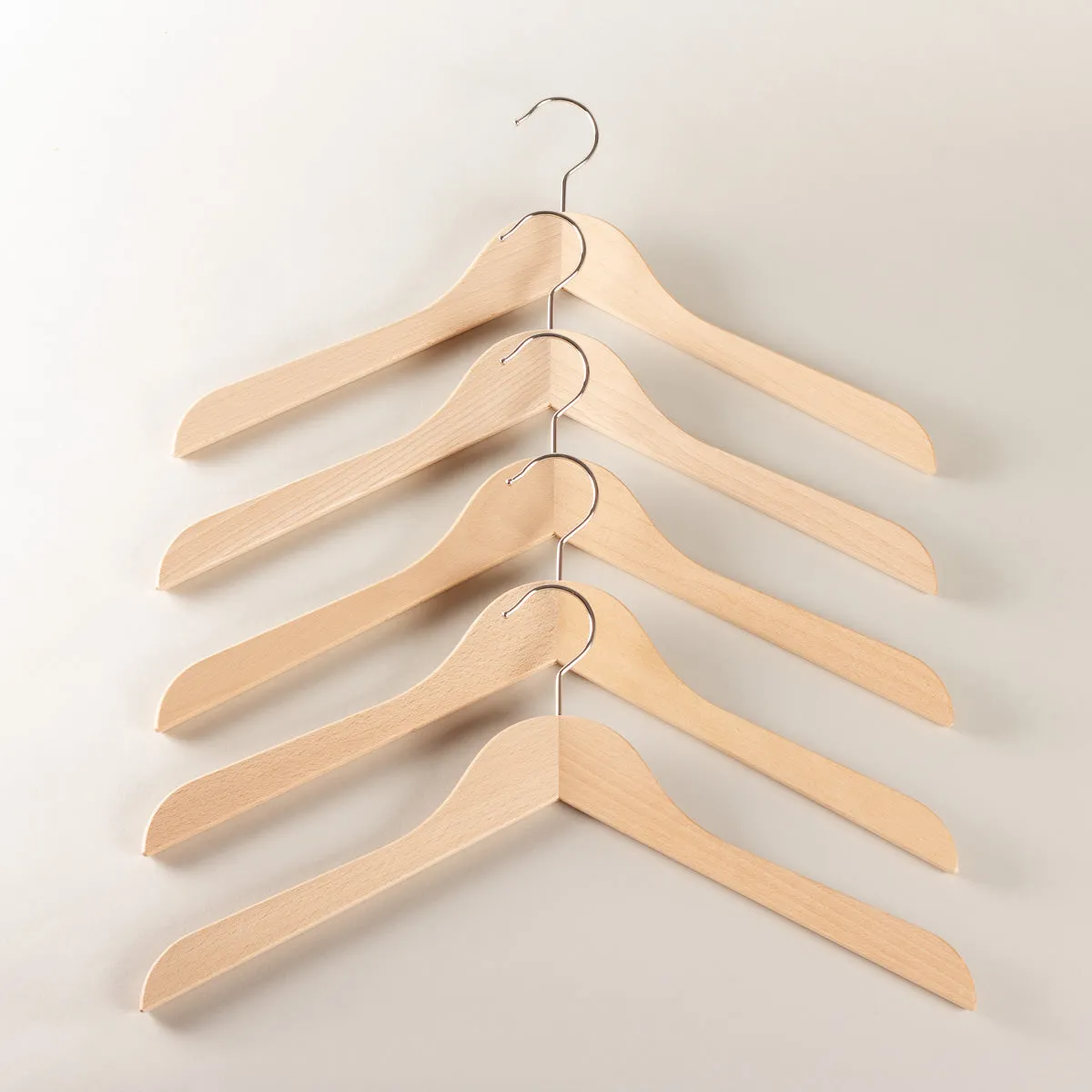 Shirt hanger set - unvarnished