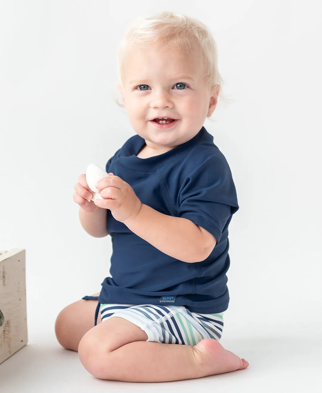 Short Sleeve Rash Guard- Navy