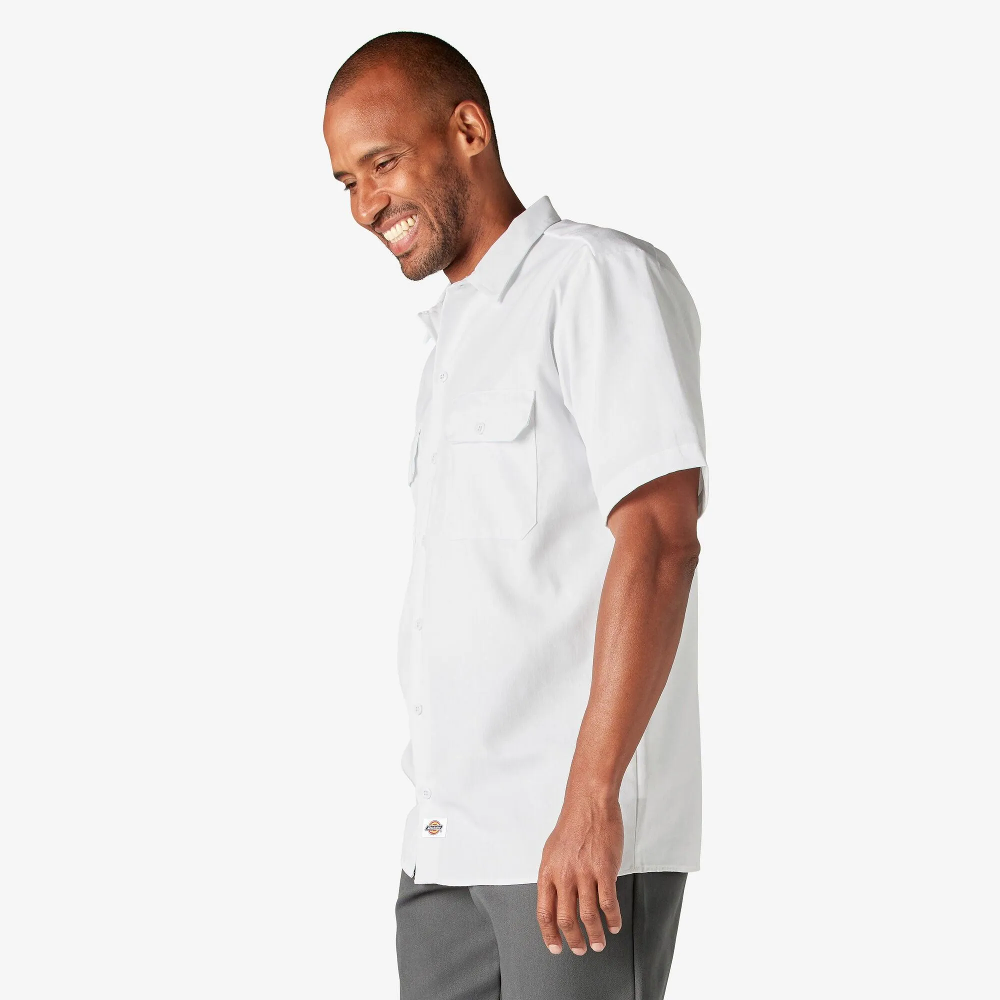 Short Sleeve Work Shirt, White