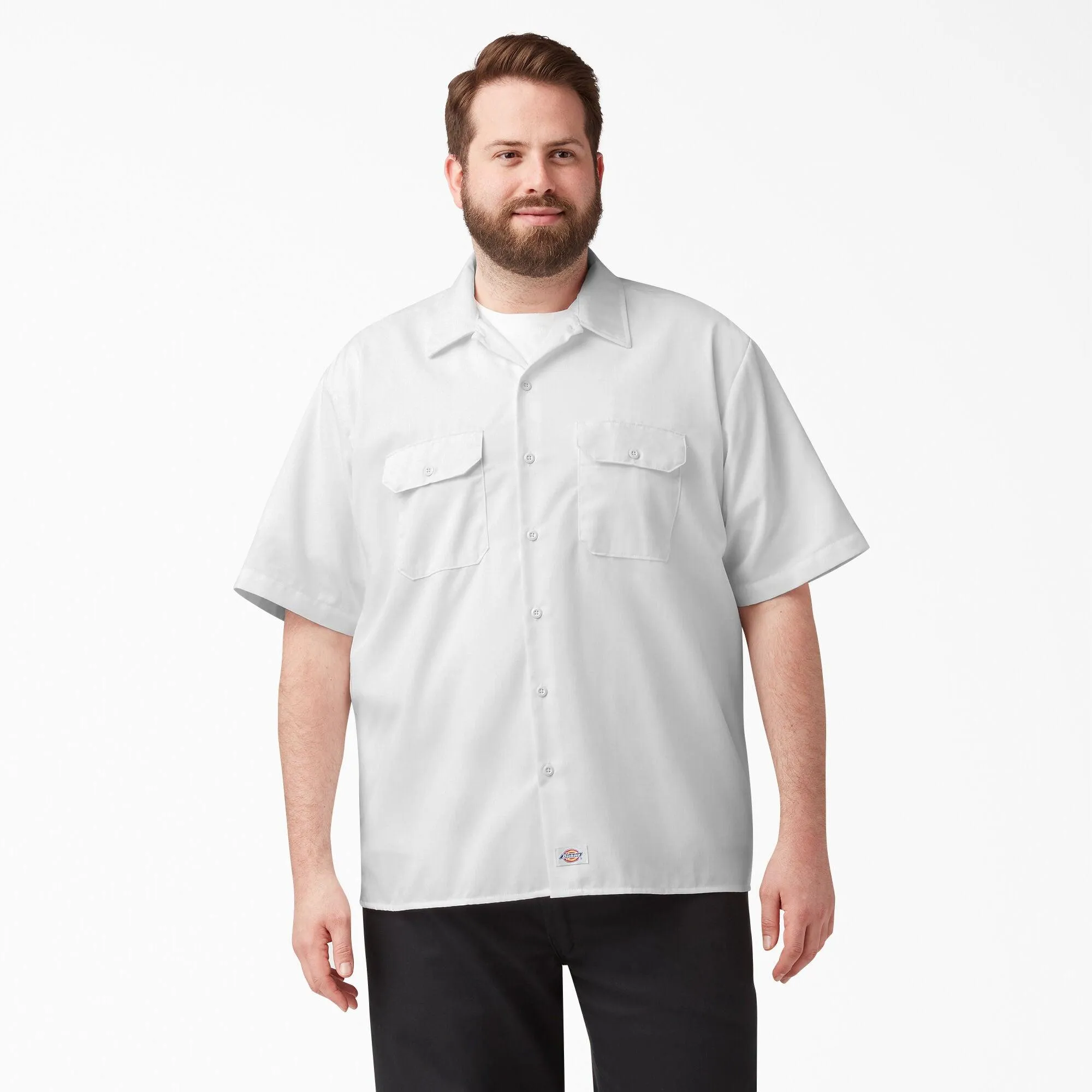 Short Sleeve Work Shirt, White