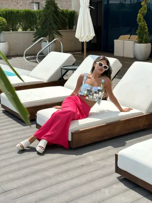 Silk maxi skirt