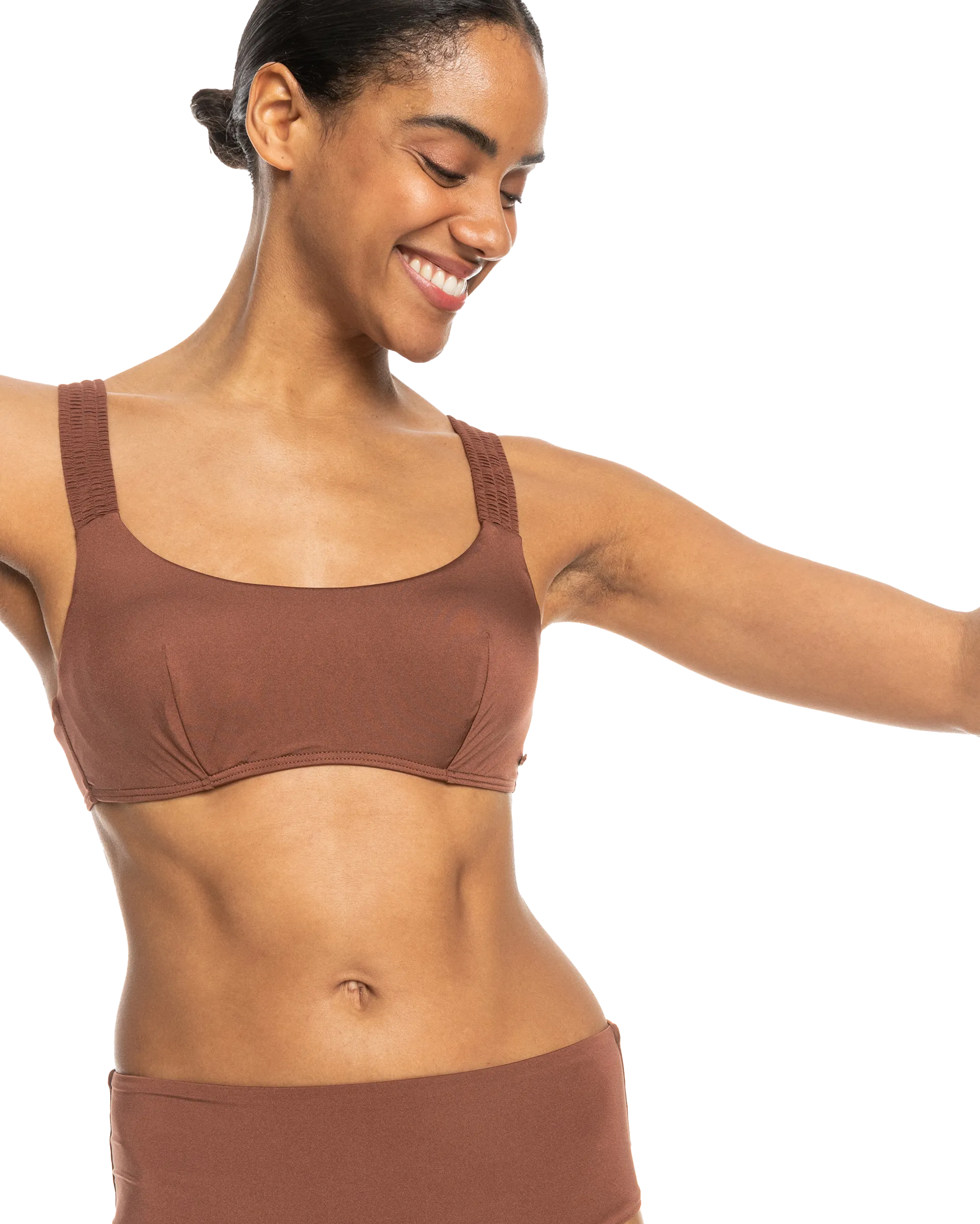 Silky Island D Cup Bralette Top in Rootbeer