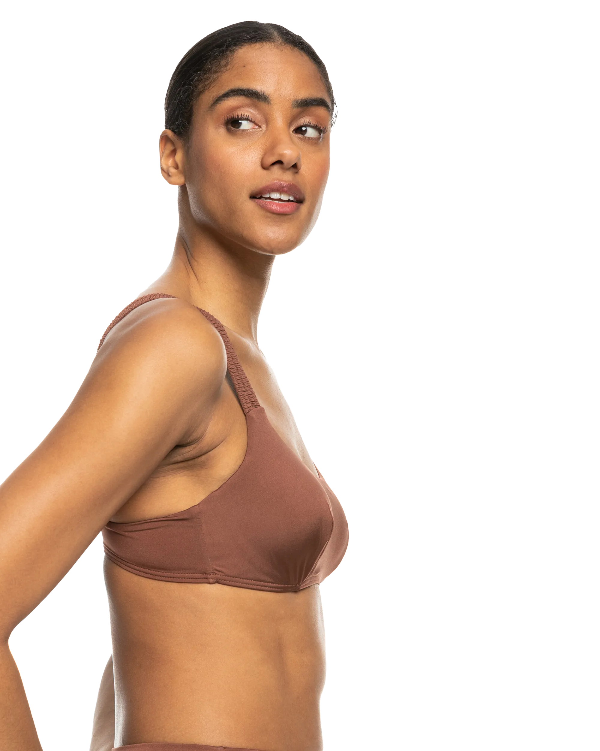 Silky Island D Cup Bralette Top in Rootbeer