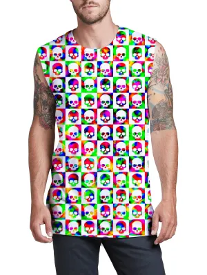 Skull Fam Green Men's Muscle Tank