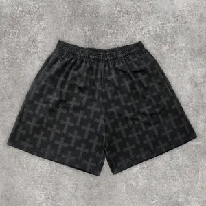 Sleek Sporty Mesh Print Shorts