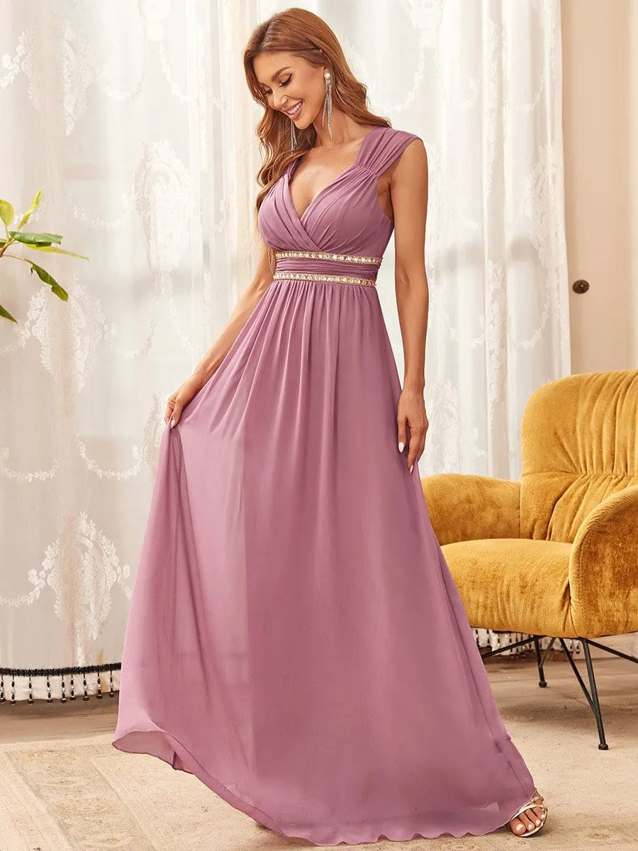 Sleeveless Grecian Style Formal Evening Dresses for Women