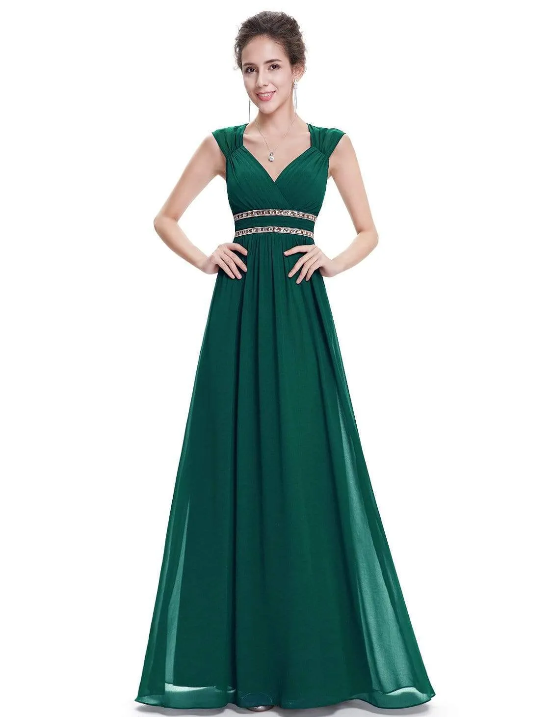 Sleeveless Grecian Style Formal Evening Dresses for Women