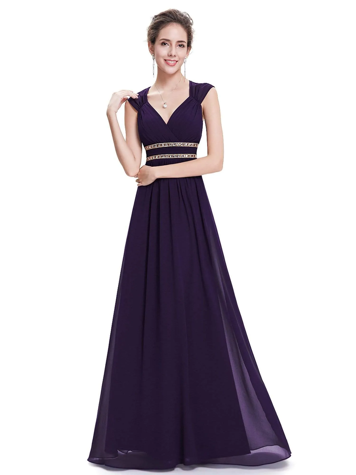 Sleeveless Grecian Style Formal Evening Dresses for Women